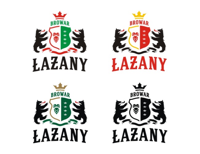 Projektowanie logo dla firm,  logo dla browaru Łażany, logo firm - fony
